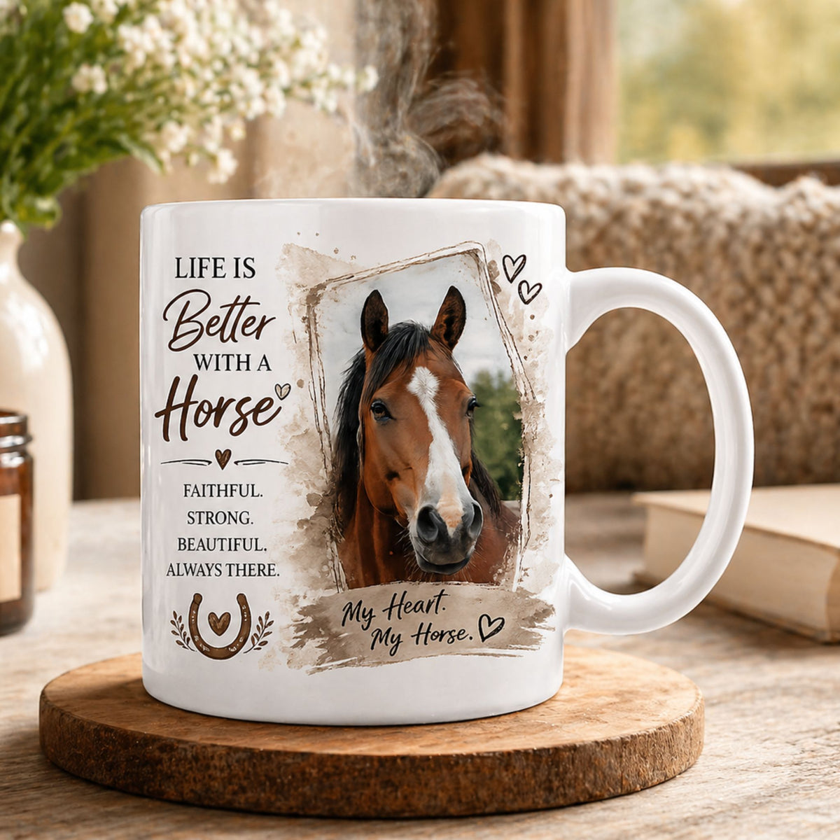 Life Is Better Horse Photo Mug – view 4