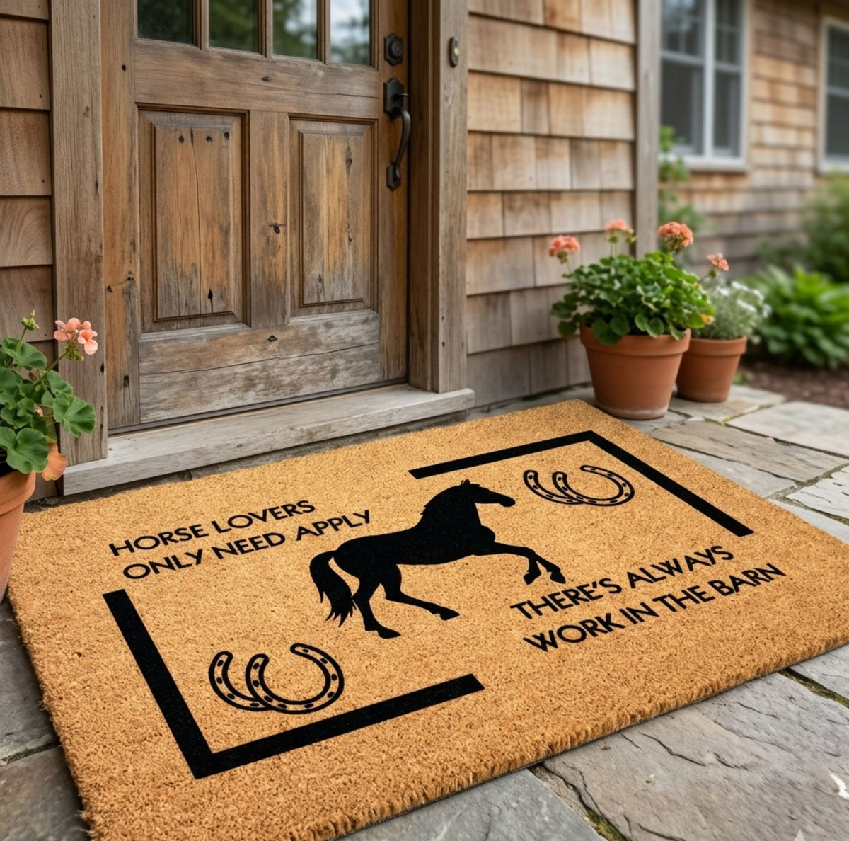 Unique Horse Welcome Doormat – Horse Lovers Only Barn Humor Decor – view 3