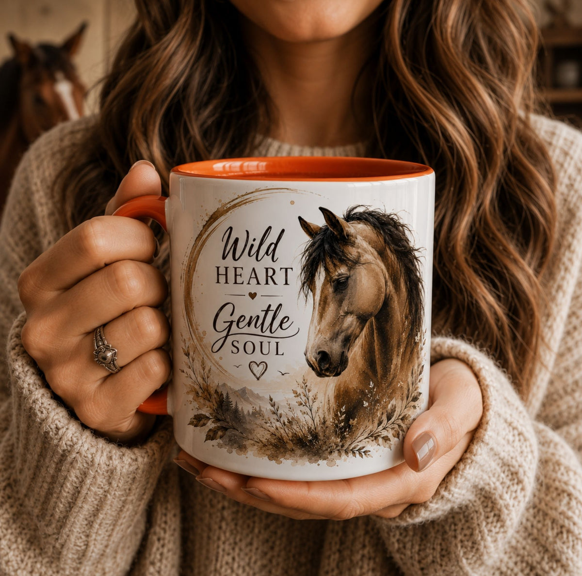 Wild Heart Gentle Soul Horse Mug – view 3