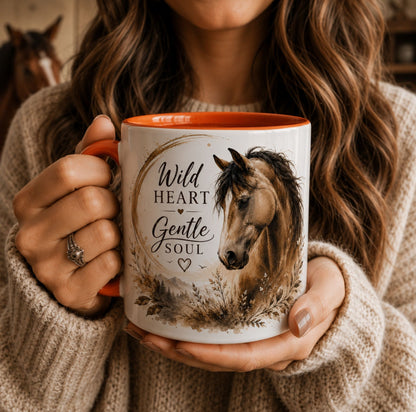 Wild Heart Gentle Soul Horse Mug – view 3