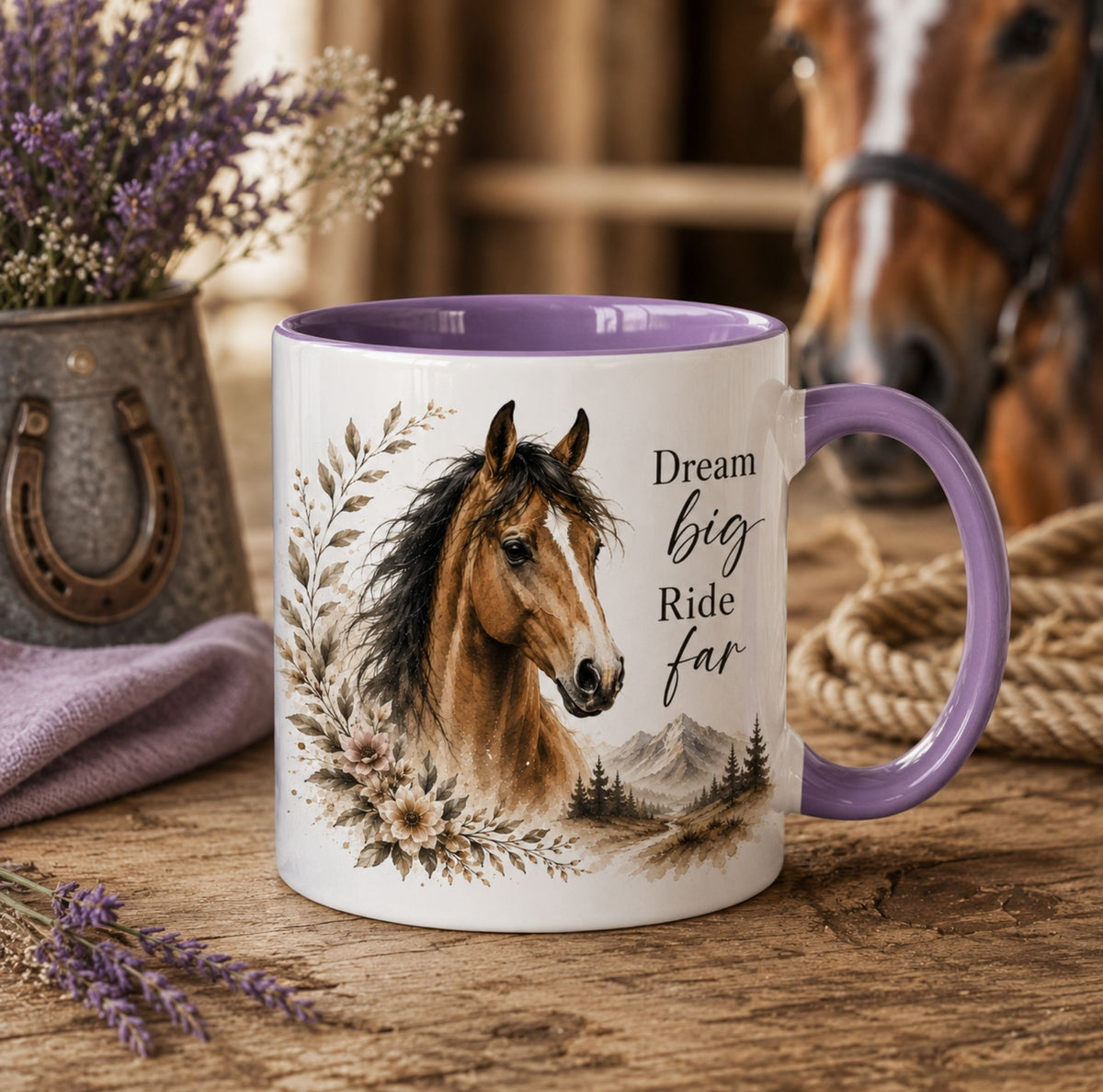 Dream Big Ride Far Horse Mug – view 3