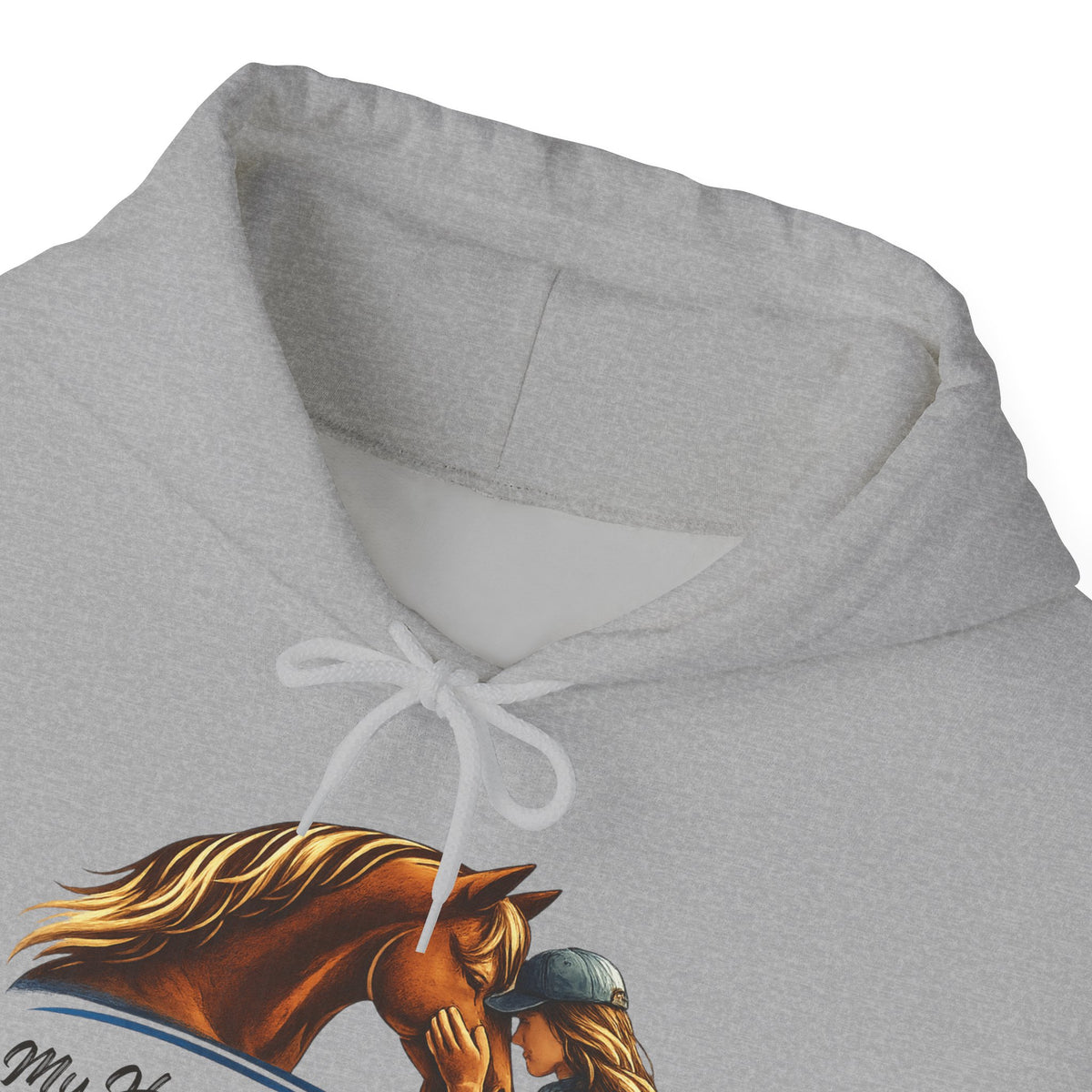 Personalized Heart Runs on Hooves Hoodie – view 17