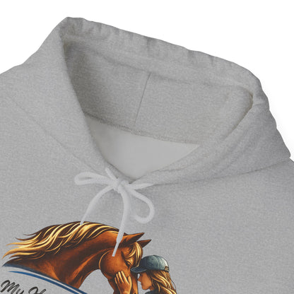Personalized Heart Runs on Hooves Hoodie – view 17