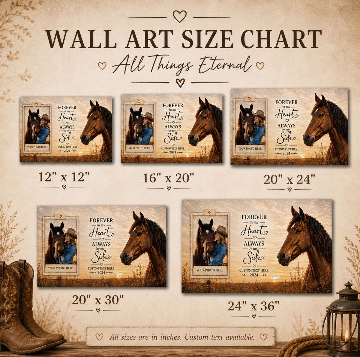Always by My Side Horse Photo Canvas – view 5