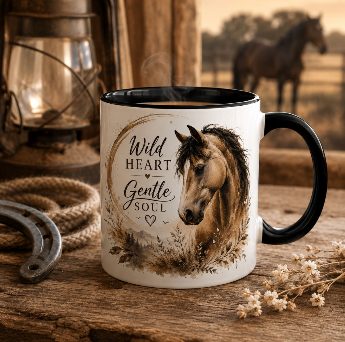 Wild Heart Gentle Soul Horse Mug – view 4
