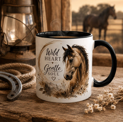 Wild Heart Gentle Soul Horse Mug – view 4