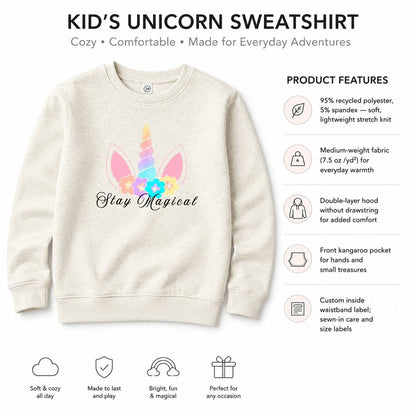 Stay Magical Unicorn Kids Sweatshirt