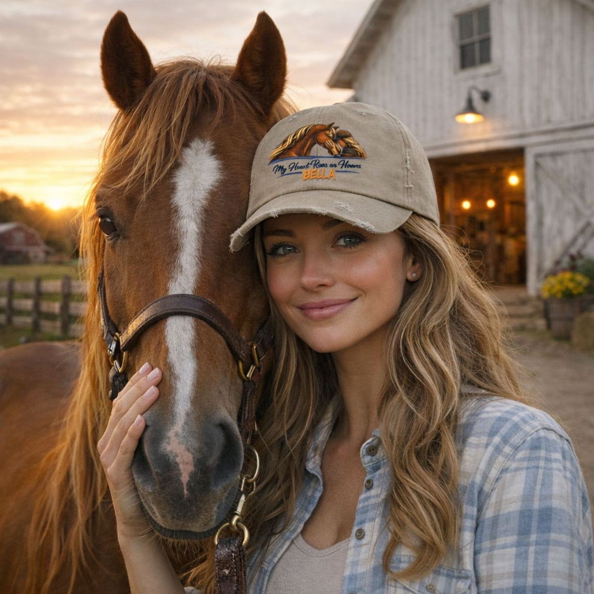 Heart Runs on Hooves Personalized Cap – view 4