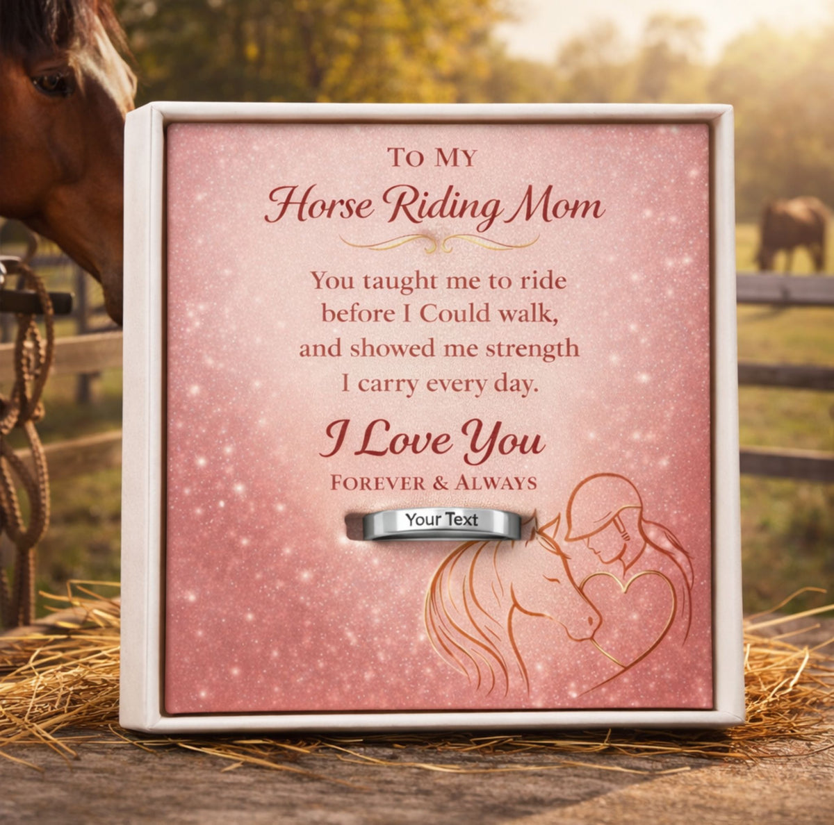 Personalized Horse Mom Ring