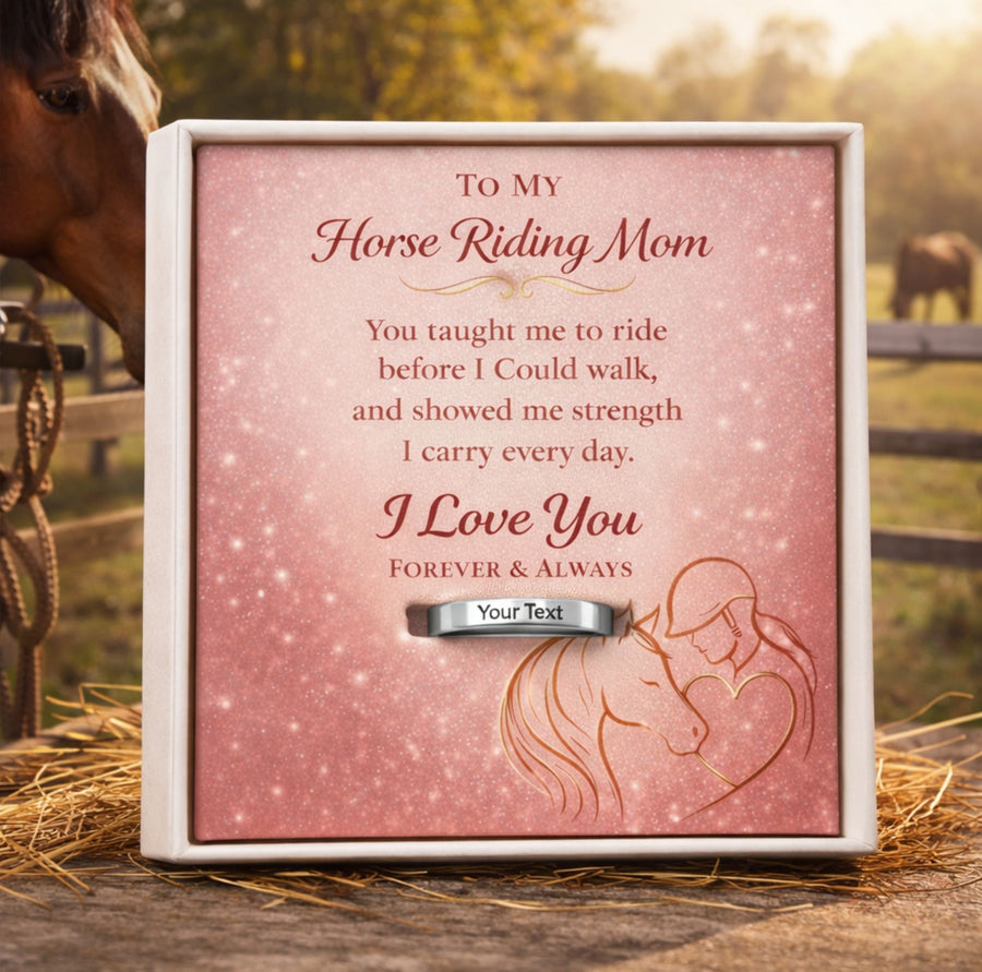 Personalized Horse Mom Ring