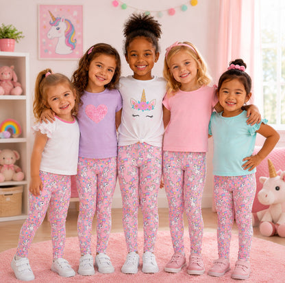 Pink Unicorn Kids Leggings