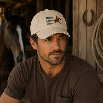 Animal Control Officer Horse Distressed Cap – view 2