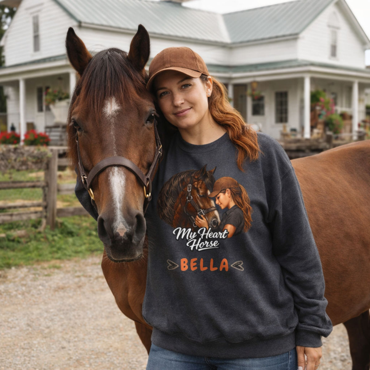 My Heart Horse Personalized Sweatshirt – view 3