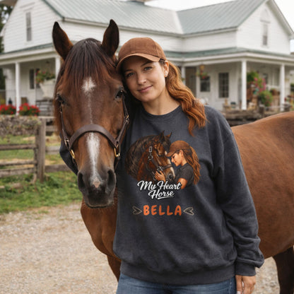 My Heart Horse Personalized Sweatshirt – view 3
