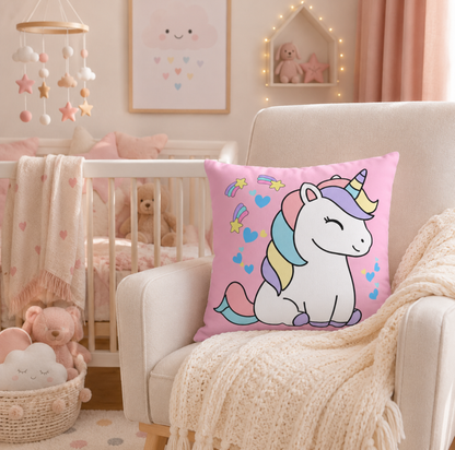 Sleepy Pastel Unicorn Throw Pillowcase