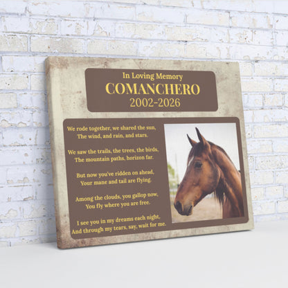 Comanchero Horse Memorial Photo Canvas – view 4