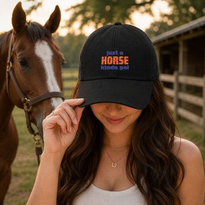 Just a Horse Kinda Gal Embroidered Cap – view 4