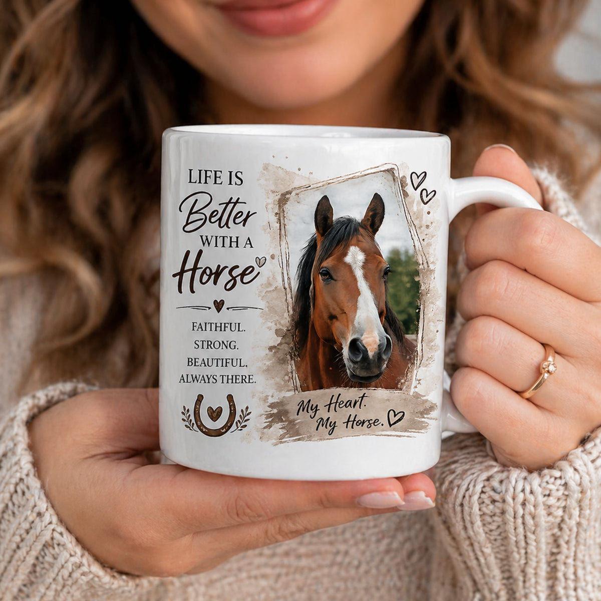 Life Is Better Horse Photo Mug