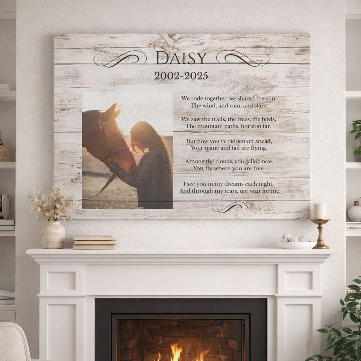 Daisy Horse Memorial Photo Canvas – view 4