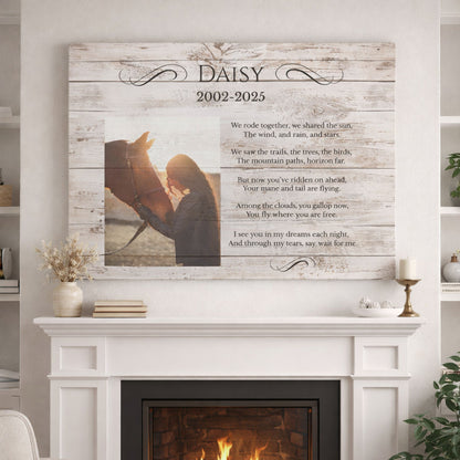 Daisy Horse Memorial Photo Canvas – view 4