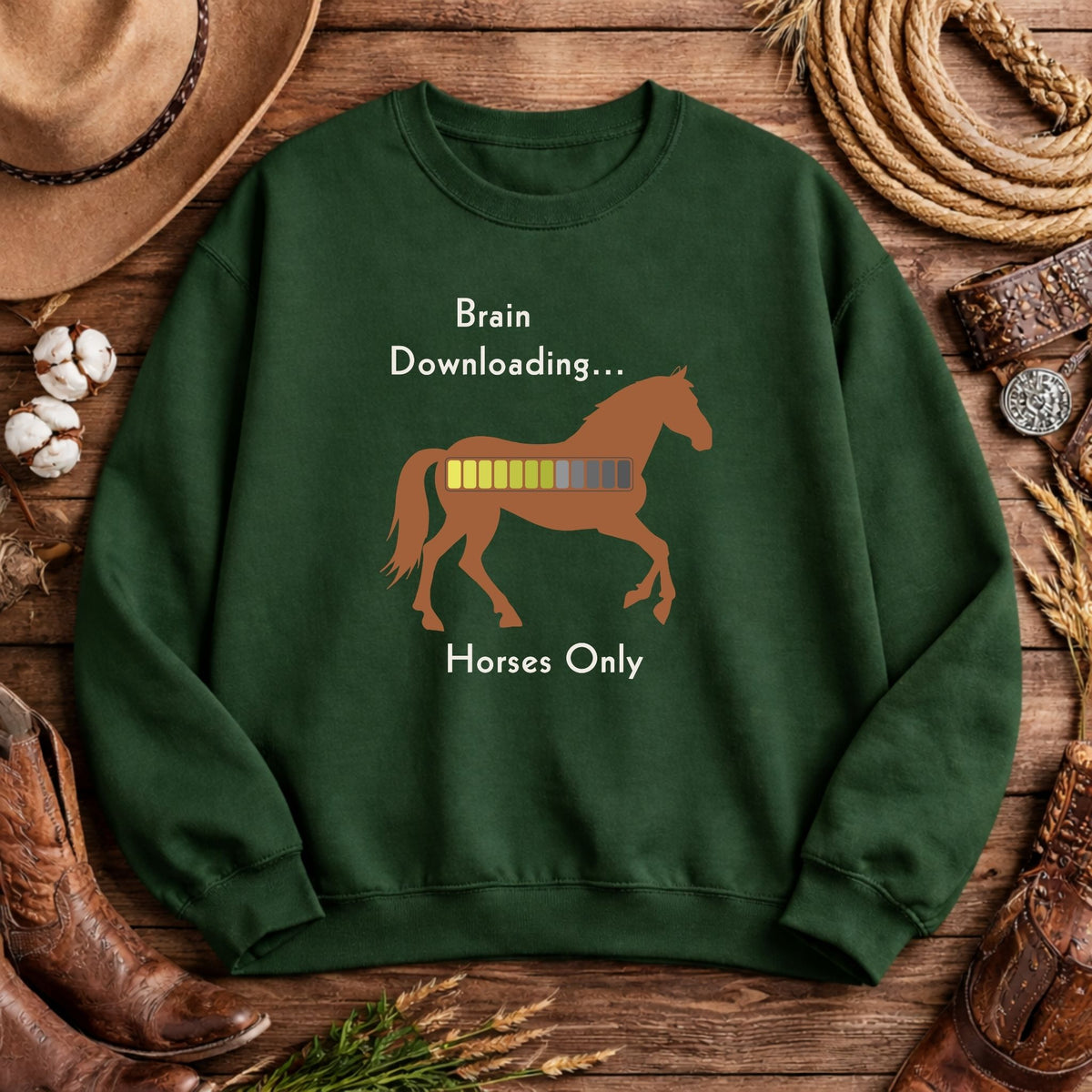 Brain Downloading Horses Sweatshirt – view 10