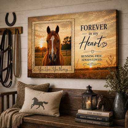 Forever in My Heart Horse Memorial Canvas – view 4