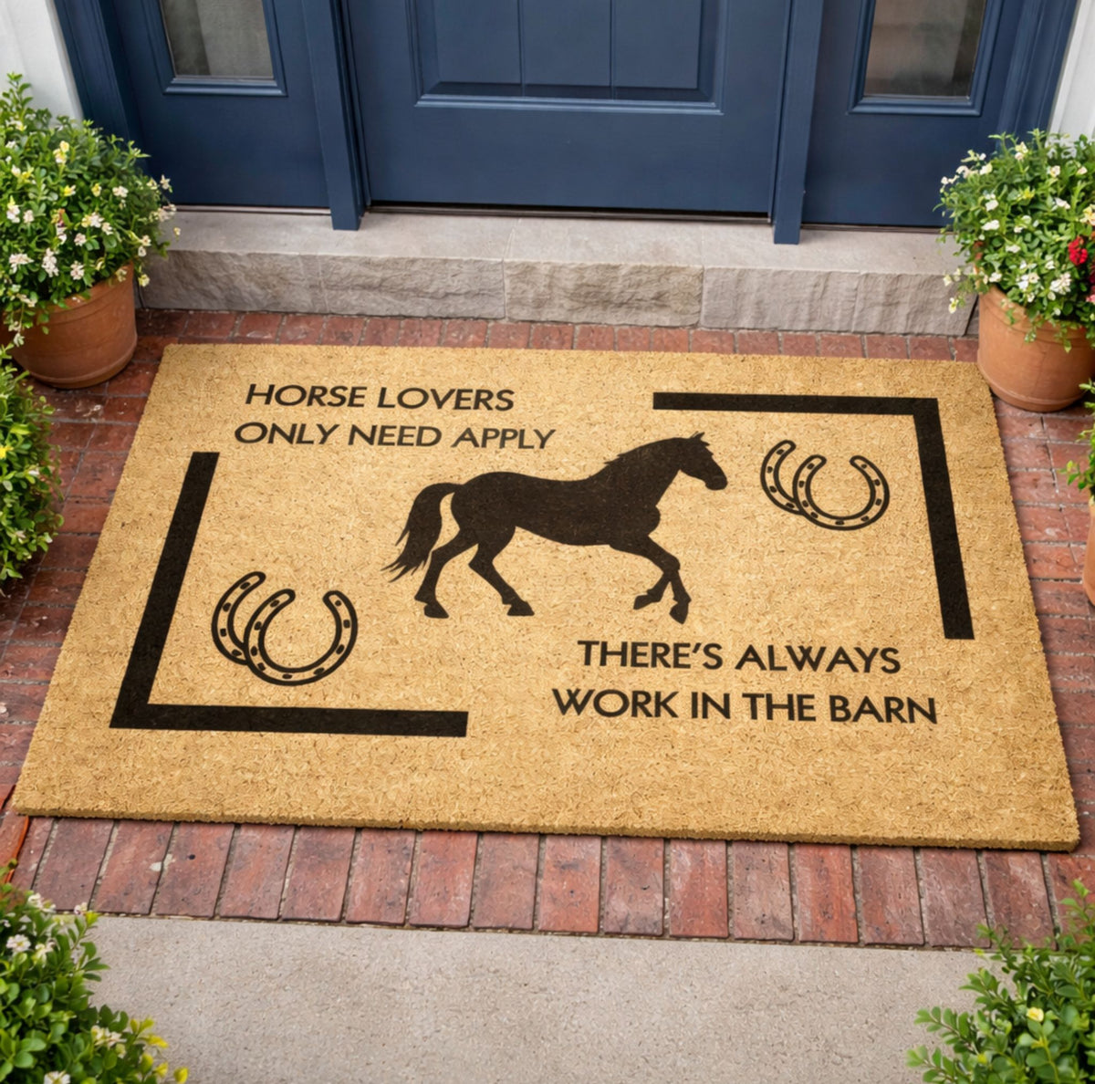 Unique Horse Welcome Doormat – Horse Lovers Only Barn Humor Decor – view 4