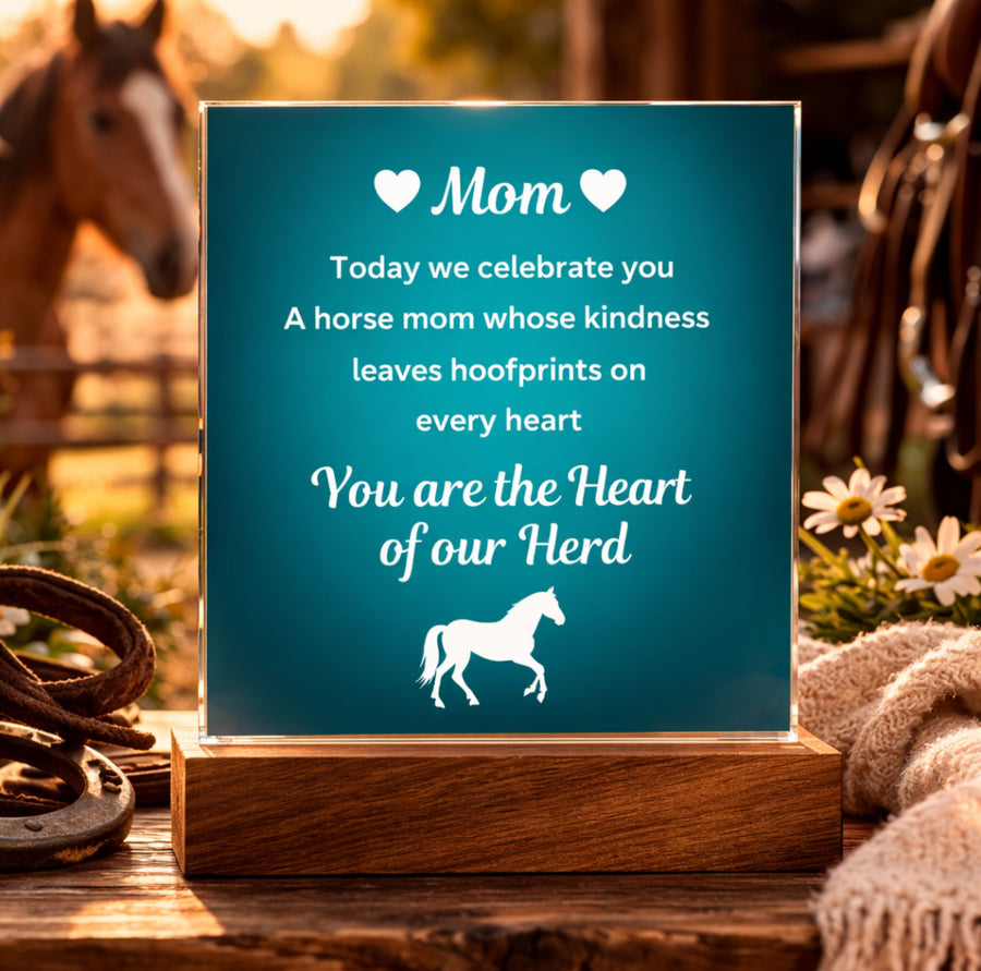 Heart of Our Herd Horse Mom Plaque
