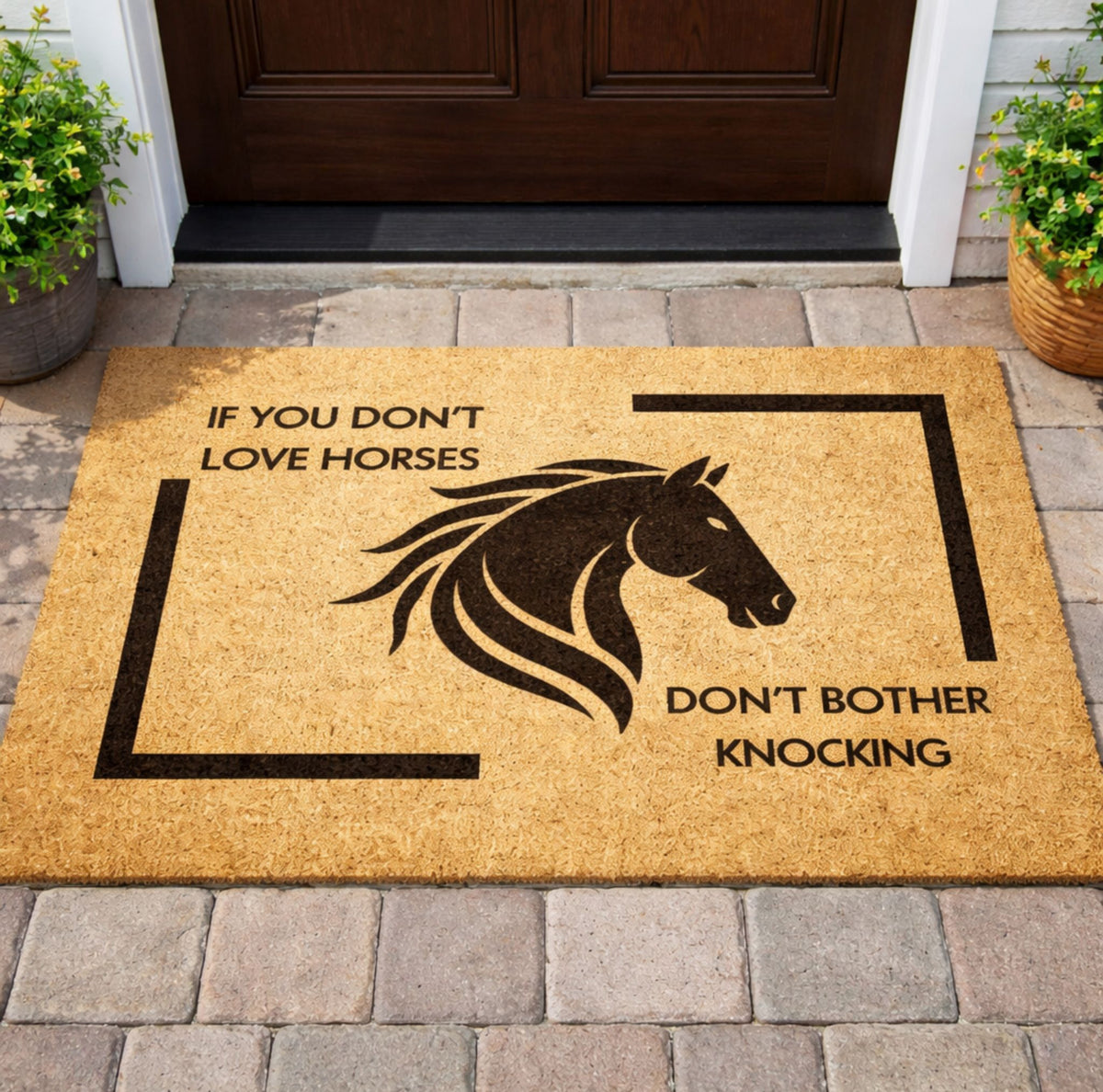Funny Horse Welcome Doormat - If You Don’t Love Horses Don’t Knock Horse Lover Mat – view 5