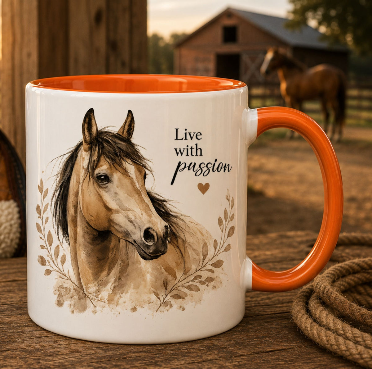 Live with Passion Horse Mug – view 4