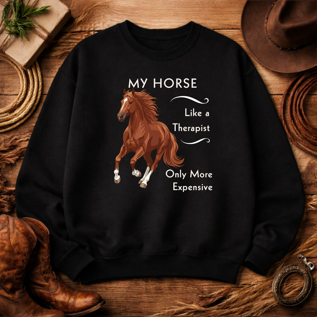 My Horse Is My Therapist Sweatshirt – view 5