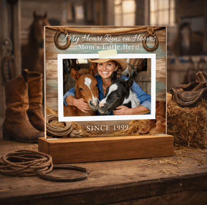 Mom’s Little Herd Horse Photo Plaque – view 3