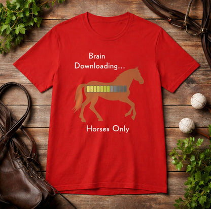 Brain Downloading Horses T-Shirt – view 5