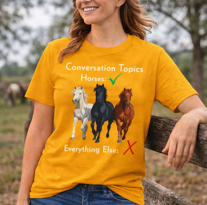 Horse Conversation Topics T-Shirt – view 4