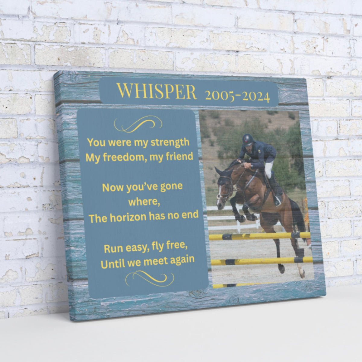 Whisper Horse Memorial Photo Canvas – view 5