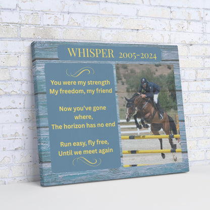 Whisper Horse Memorial Photo Canvas – view 5