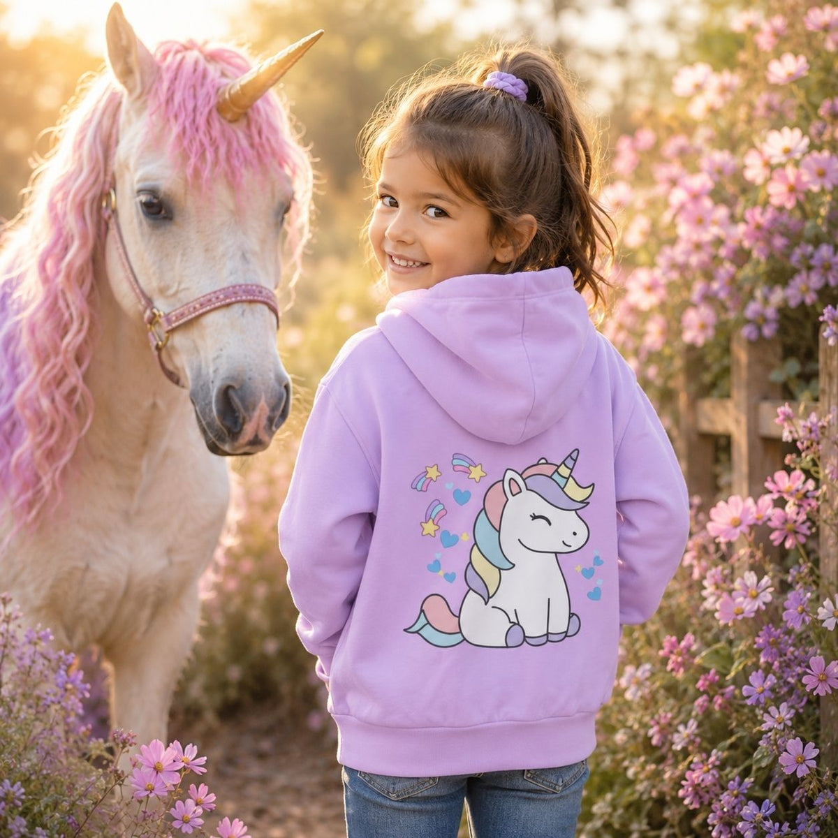 Unicorn Vibes Only Kids’ Hoodie