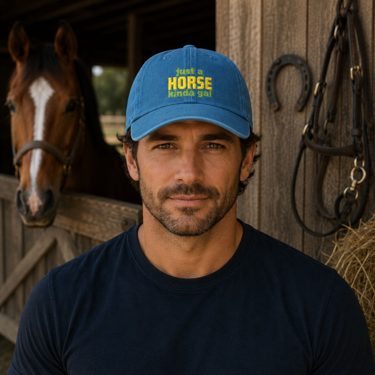 Just a Horse Kinda Gal Denim Cap – view 2