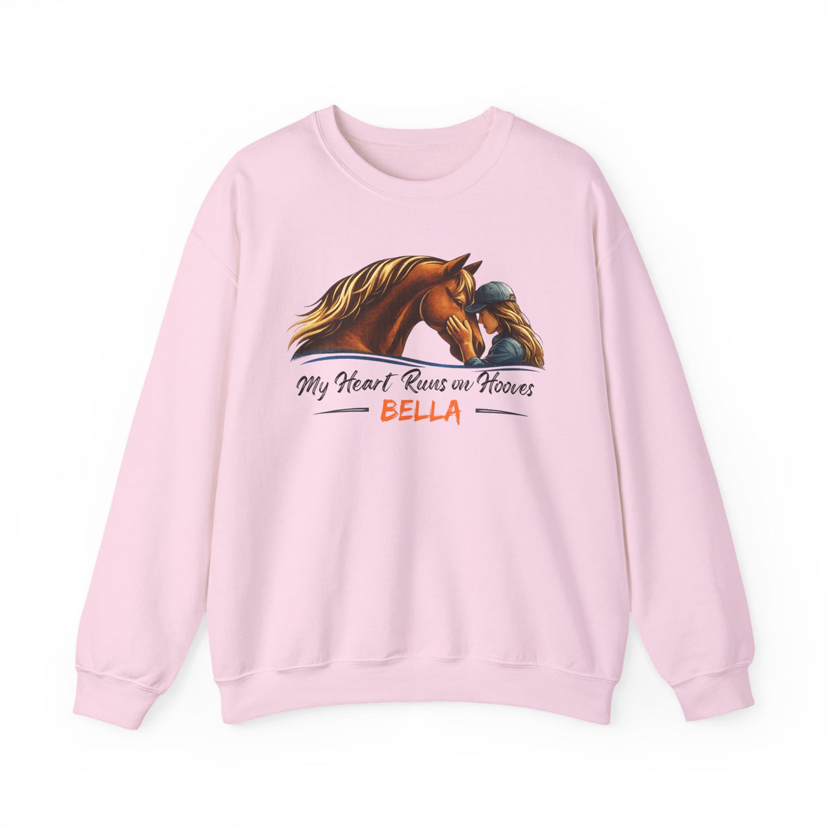 Personalized Heart Runs on Hooves Sweatshirt – view 8