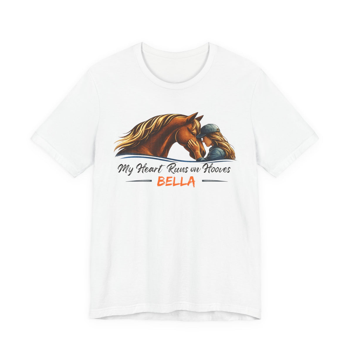 Personalized Heart Runs on Hooves T-Shirt – view 3