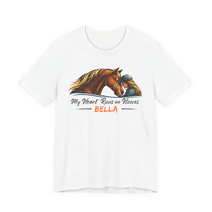 Personalized Heart Runs on Hooves T-Shirt – view 3