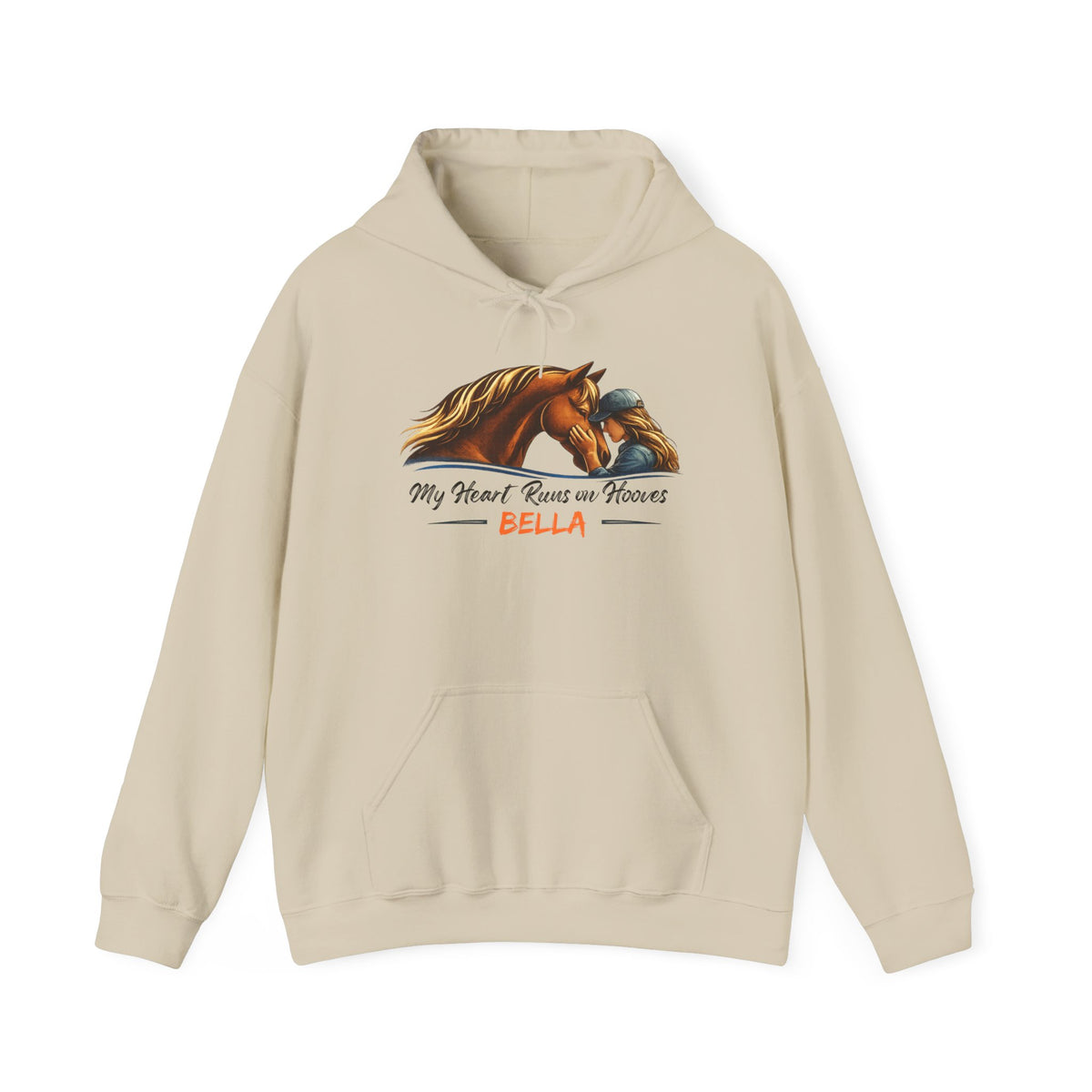 Personalized Heart Runs on Hooves Hoodie – view 8