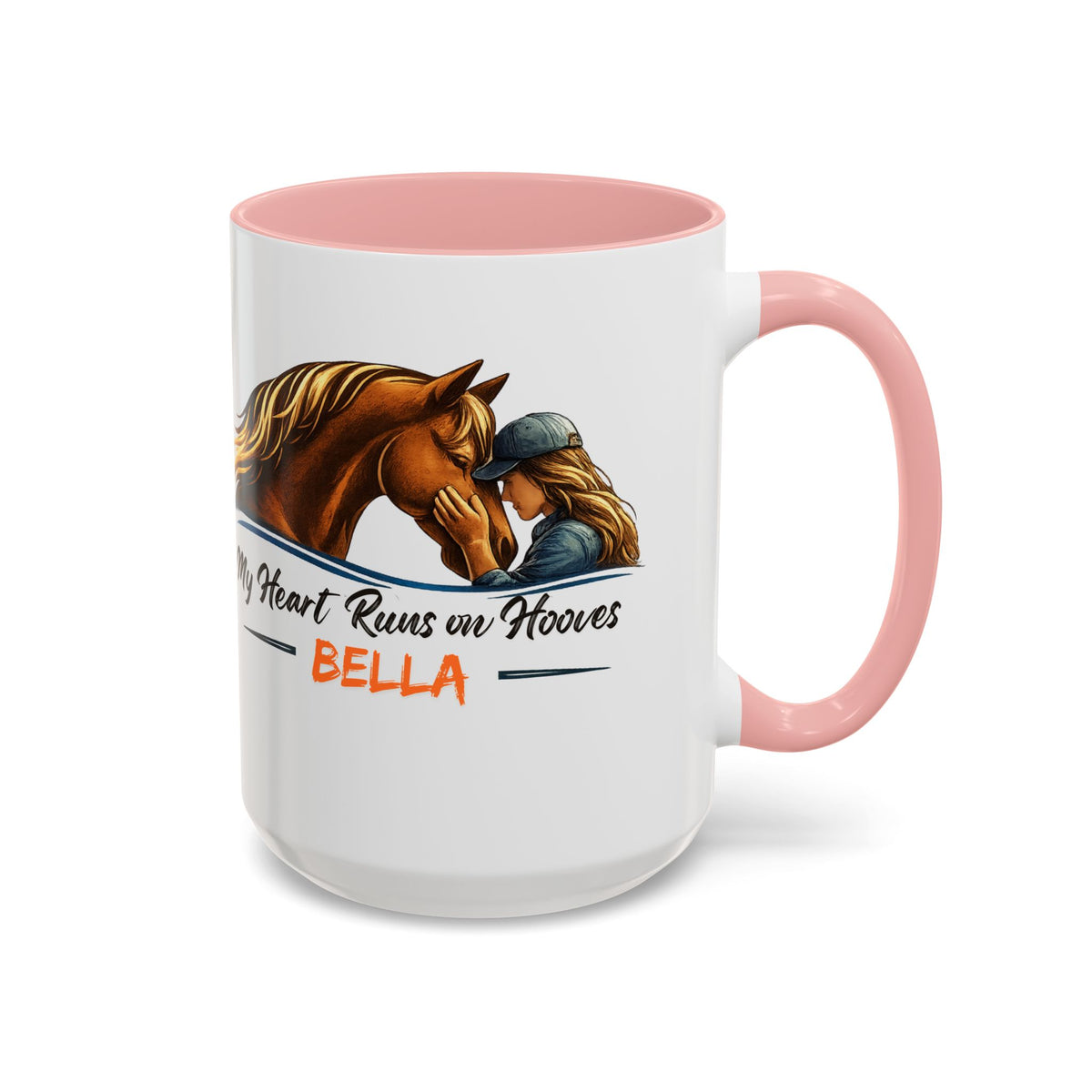 Heart Runs on Hooves Female Two-Tone Mug – view 10