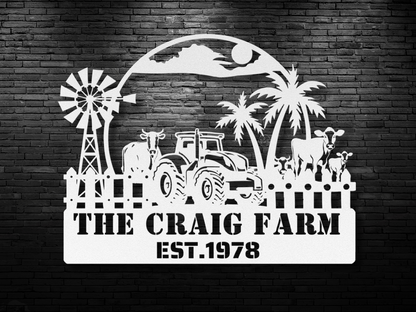Personalized Farmhouse Garden Stake