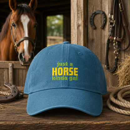 Just a Horse Kinda Gal Denim Cap – view 3