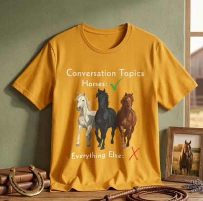 Horse Conversation Topics T-Shirt – view 5