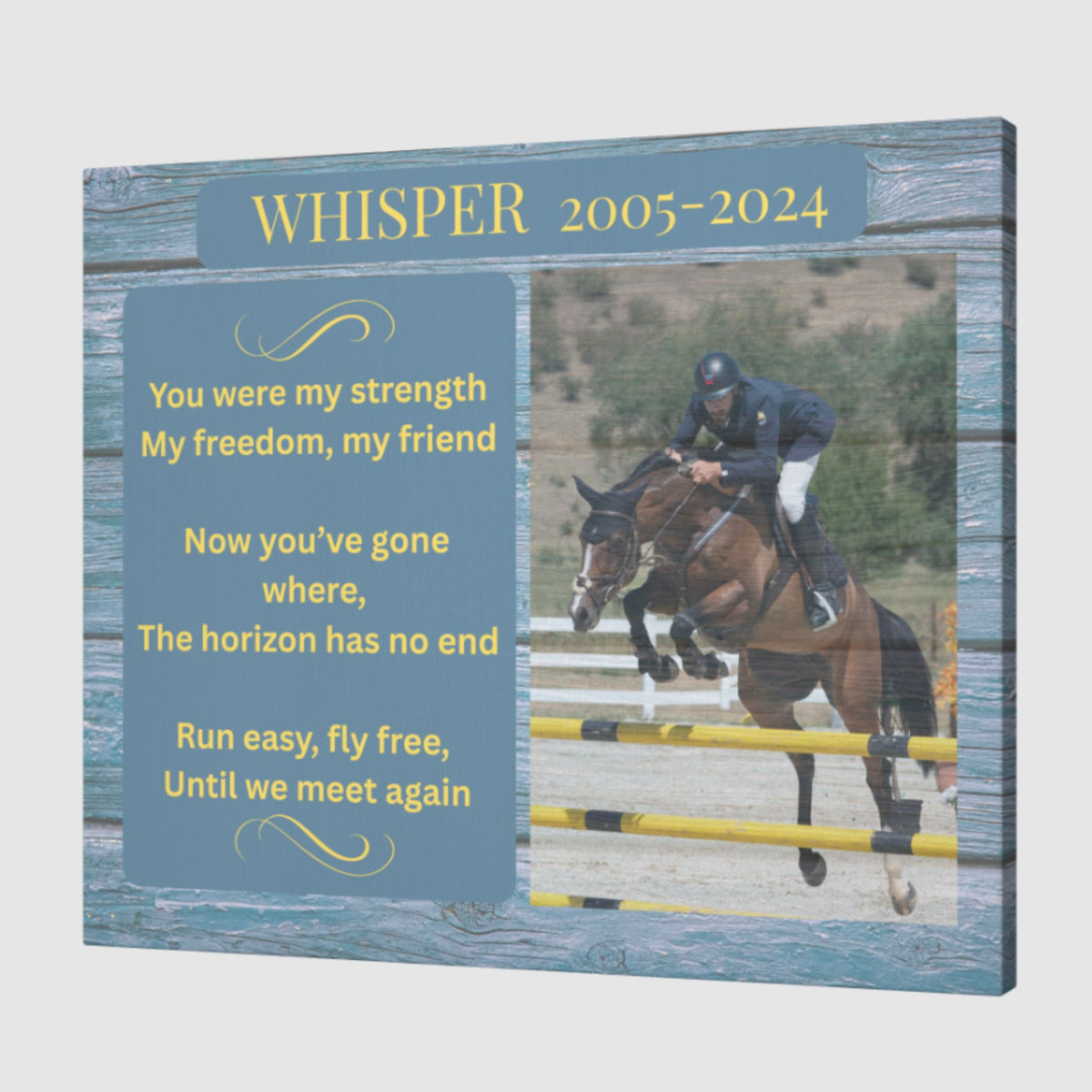 Whisper Horse Memorial Photo Canvas – view 6