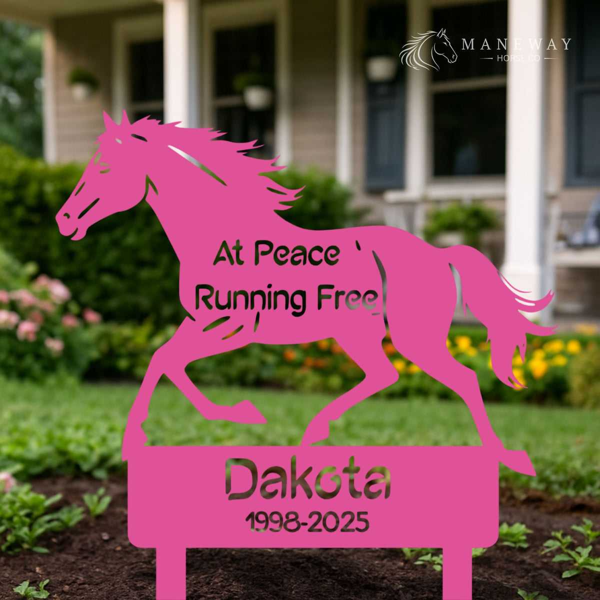 Galloping Horse Memorial Garden Stake – view 5