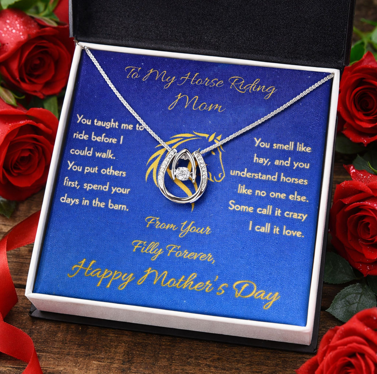 Personalized Horse Memorial Photo Circle Necklace – view 9