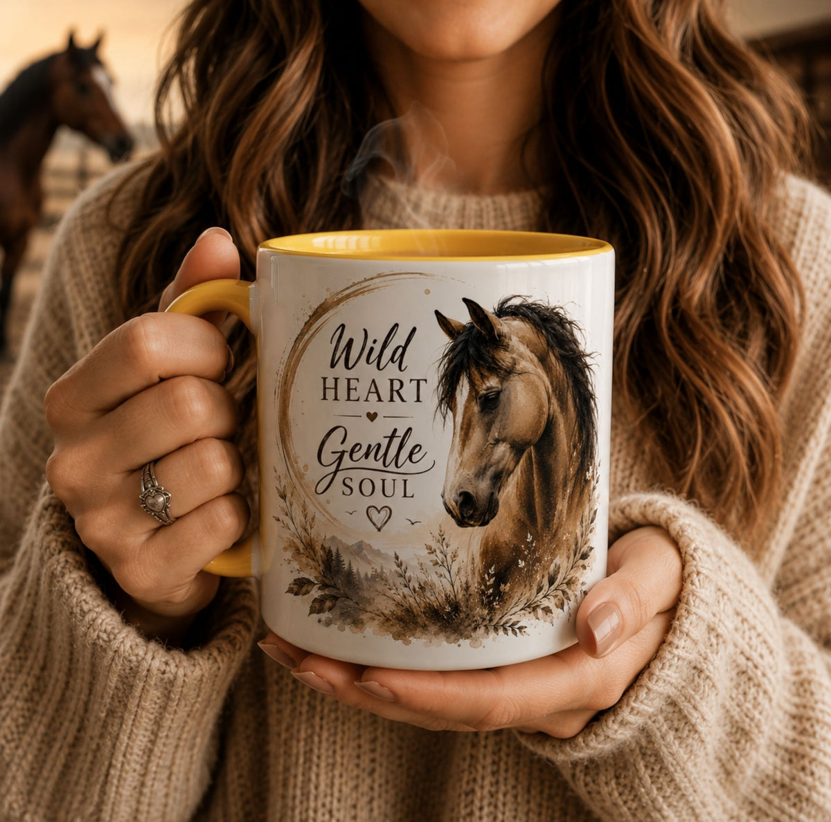 Wild Heart Gentle Soul Horse Mug – view 5
